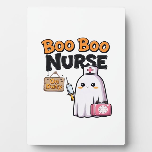 Boo Boo Nurse On Duty Classic T-Shirt Fotoplatte (Vorderseite)