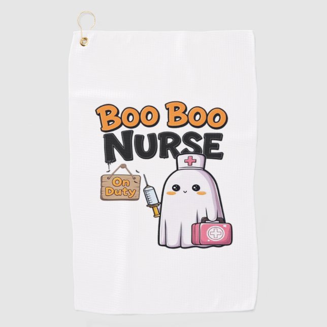 Boo Boo Nurse on Duty Classic T - Shirt Golfhandtuch (Vorderseite)
