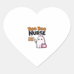 Boo Boo Nurse on Duty Classic T - Shirt Herz-Aufkleber