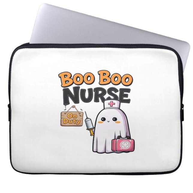Boo Boo Nurse on Duty Classic T - Shirt Laptopschutzhülle (Vorderseite)