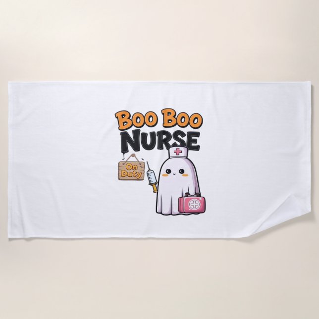 Boo Boo Nurse on Duty Classic T - Shirt Strandtuch (Vorderseite)