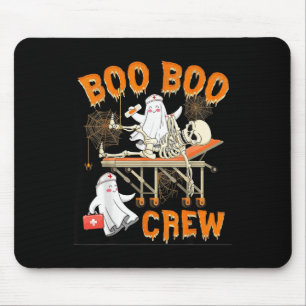 Boo Boo Skeleton Crew Nurse Funny Ghost Women Hall Mousepad