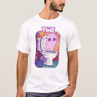 Boo-Boo-Zeit - Funny Ghost Toilet Design T-Shirt