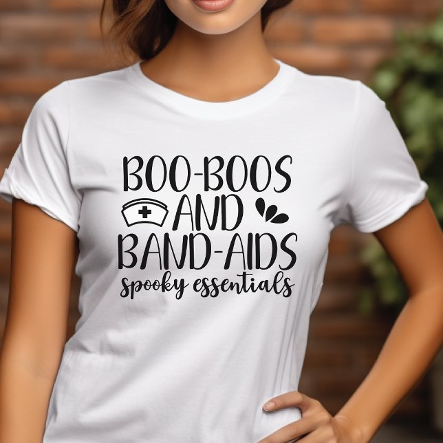Boo Boos und Band-Aids Spooky Essentials Halloween Tri-Blend Shirt (Boo Boos and Band Aids Spooky Essentials Funny Halloween Nurse)