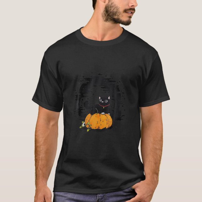 Boo Cat Pumpkin Halloween gibt es einige Horror in T-Shirt (Vorderseite)