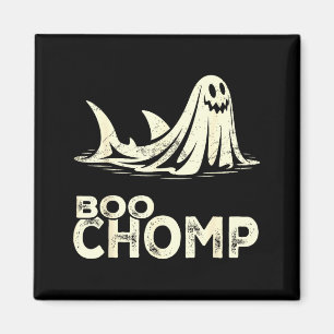 Boo chomp – lustiger Geist-Hai Halloween Retro Magnet