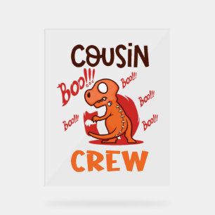 Boo Cousin Crew Halloween Dinosaurier Spooky Kostü Acrylschild