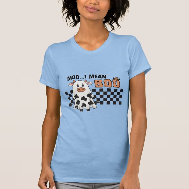 Boo Cow Halloween Ghost-Kostüm T-Shirt (Vorderseite)
