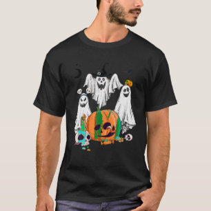 Boo Creepy Owl Pumpkin Ghost Skeleton Funny Hallow T-Shirt