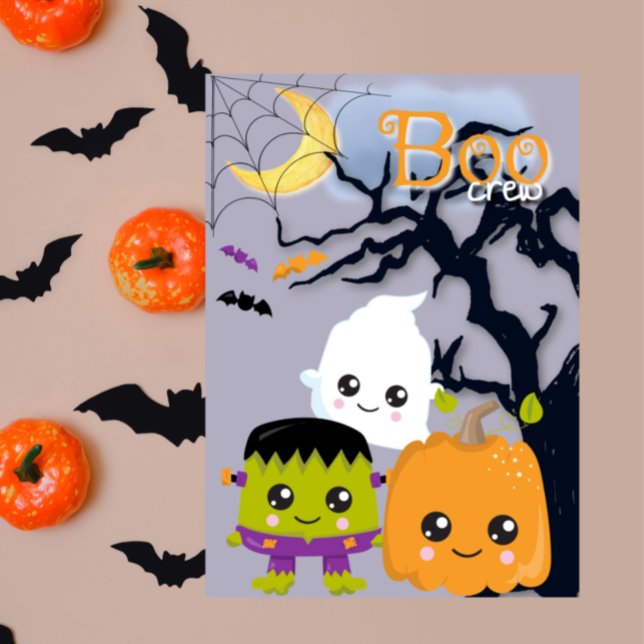 Boo-Crew 1 Niedliche Halloween-Karte für Kinder Karte (Von Creator hochgeladen)
