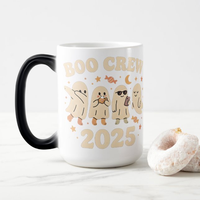 Boo Crew 2025 Trending Ghost Squad Verwandlungstasse (Mit Donut)