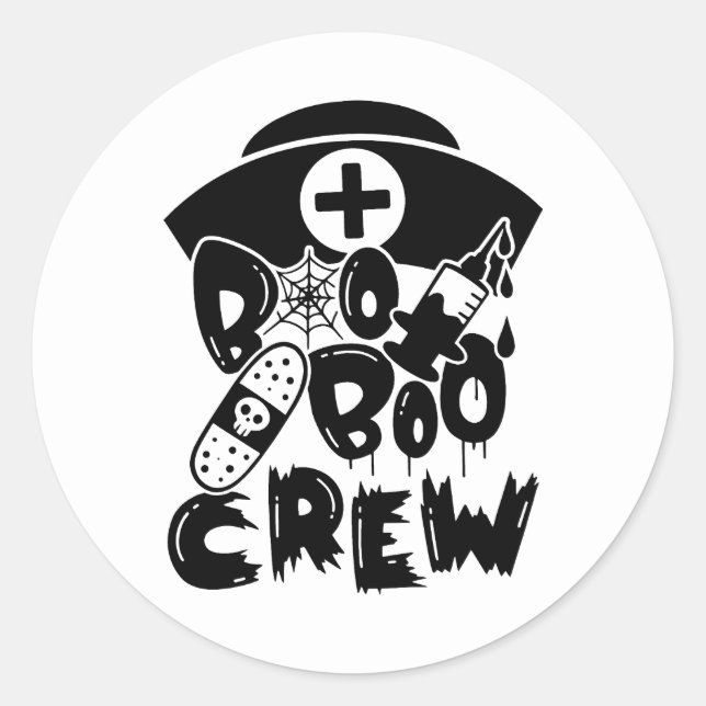 Boo-Crew-Aufkleber Runder Aufkleber (Vorderseite)