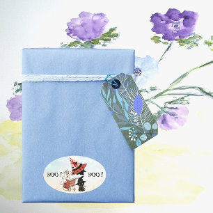 Boo Crew Black Cat Hexenhut Ghost Story Buch Niedl Ovaler Aufkleber