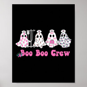 Boo Crew Brustkrebs Ghost Nurse Halloween Poster