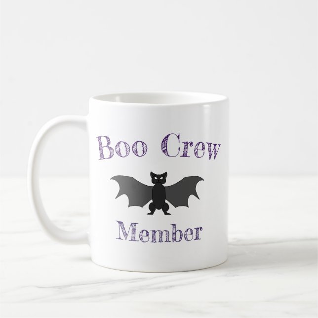 Boo Crew Cartoon Bat Halloween Tasse (Links)