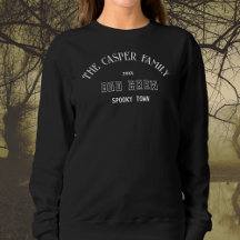 Boo Crew Custom Familienname Halloween Black