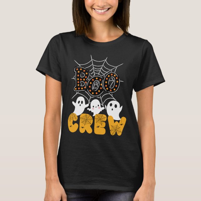 Boo-Crew-Familie Matching Funny Halloween T-Shirt (Vorderseite)