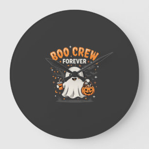 Boo Crew Forever Halloween-Geisterdesign_1 Große Wanduhr