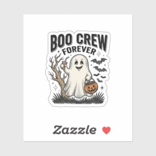 Boo Crew Forever Vintage Geist Halloween-Shirt Des Aufkleber