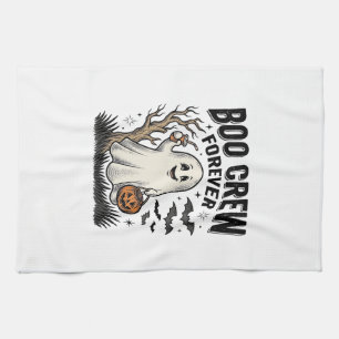 Boo Crew Forever Vintage Geist Halloween-Shirt Des Geschirrtuch