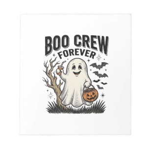 Boo Crew Forever Vintage Geist Halloween-Shirt Des Notizblock