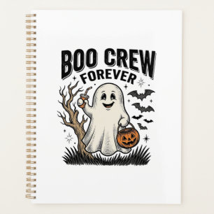Boo Crew Forever Vintage Geist Halloween-Shirt Des Planer