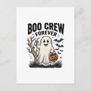 Boo Crew Forever Vintage Geist Halloween-Shirt Des Postkarte