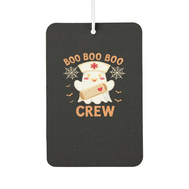 Boo Crew Funny Ghost Spooky Halloween Nurse T-Shir Autolufterfrischer (Vorderseite)