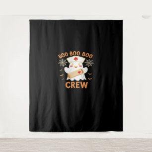 Boo Crew Funny Ghost Spooky Halloween Nurse T-Shir Wandteppich
