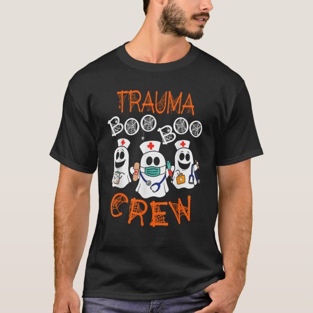 Boo Crew Funny Nursing Ghost Women Trauma Nurse Ha T-Shirt (Vorderseite)