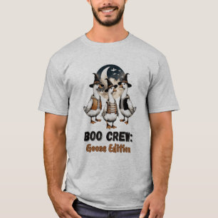 Boo Crew Gans Edition Lustiges Halloween Geese T-Shirt