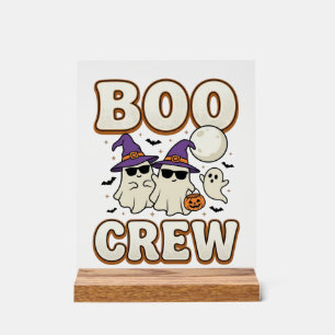Boo Crew Geist Halloween Vintage Vektor Design_1 Acrylschild