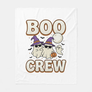 Boo Crew Geist Halloween Vintage Vektor Design_1 Fleecedecke