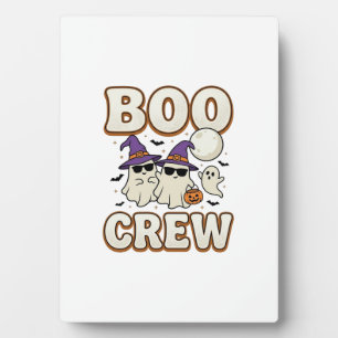 Boo Crew Geist Halloween Vintage Vektor Design_1 Fotoplatte