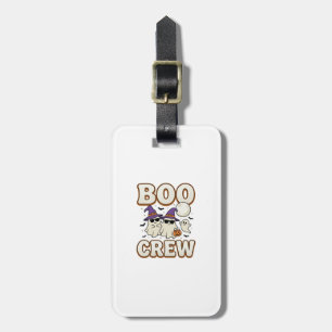 Boo Crew Geist Halloween Vintage Vektor Design_1 Gepäckanhänger