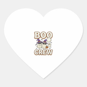 Boo Crew Geist Halloween Vintage Vektor Design_1 Herz-Aufkleber