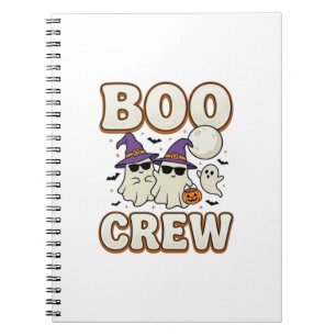 Boo Crew Geist Halloween Vintage Vektor Design_1 Notizblock