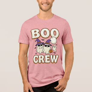 Boo Crew Geist Halloween Vintage Vektor Design_1 Tri-Blend Shirt
