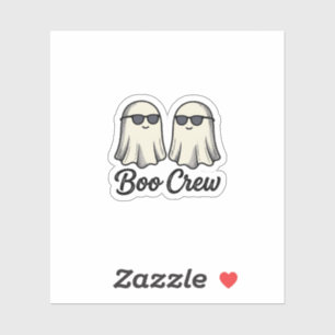 Boo Crew Geister Vintage Halloween-Shirt-Design_1 Aufkleber