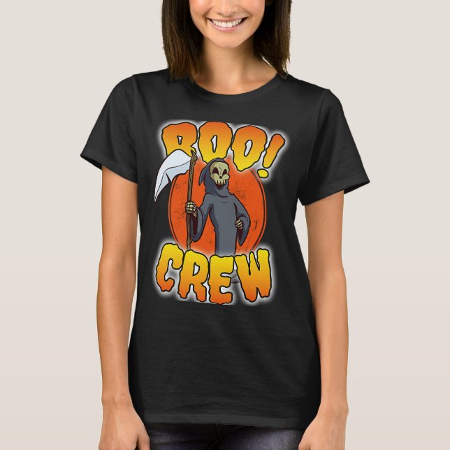 Boo Crew Grim Reaper  Cute Matching Halloween Cost T-Shirt (Vorderseite)
