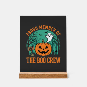 Boo Crew Halloween-Geist-Kürbis-Design_1 Acrylschild