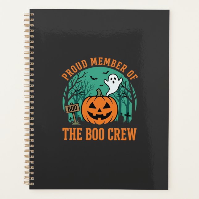 Boo Crew Halloween-Geist-Kürbis-Design_1 Planer (Vorderseite)