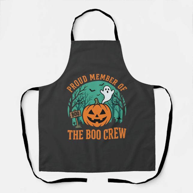 Boo Crew Halloween-Geist-Kürbis-Design_1 Schürze (Vorderseite)