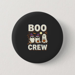 Boo Crew Halloween-Geister Vektor-Design_1 Button