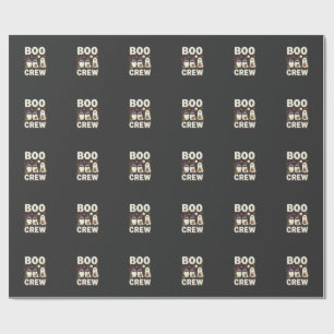Boo Crew Halloween-Geister Vektor-Design_1 Geschenkpapier