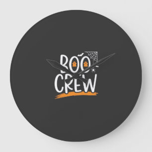 Boo Crew Halloween-Geisterdesign_1 Große Wanduhr