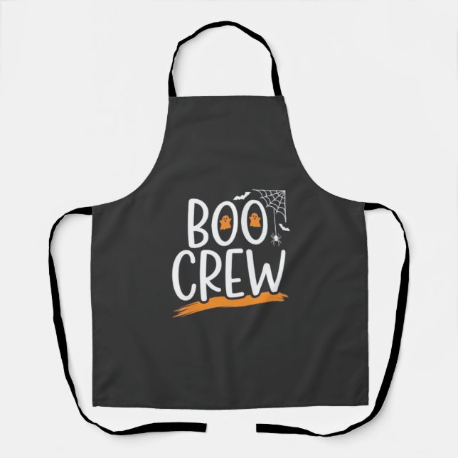 Boo Crew Halloween-Geisterdesign_1 Schürze (Vorderseite)