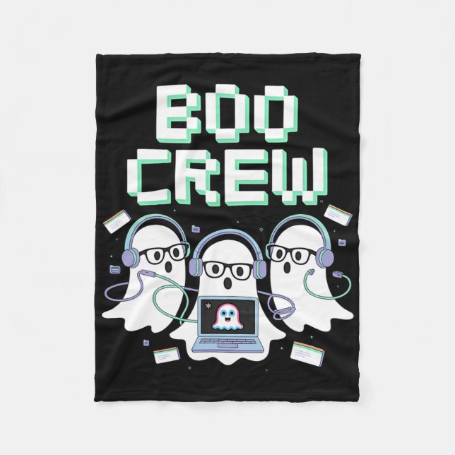 Boo-Crew Halloween IT-Help-Desk-Support-Steg Fleecedecke (Vorderseite)
