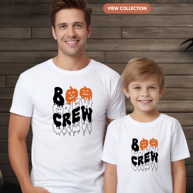 Boo Crew Halloween Matching Family Boys T-Shirt (Von Creator hochgeladen)