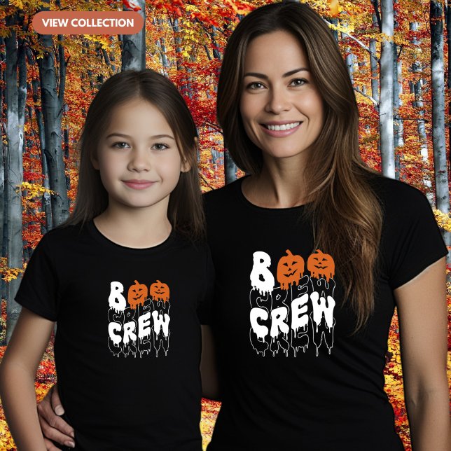 Boo Crew Halloween Matching Family Girls T-Shirt (Von Creator hochgeladen)